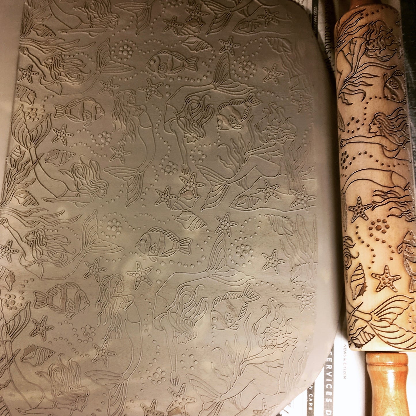 Mermaid Textured Rolling Pin