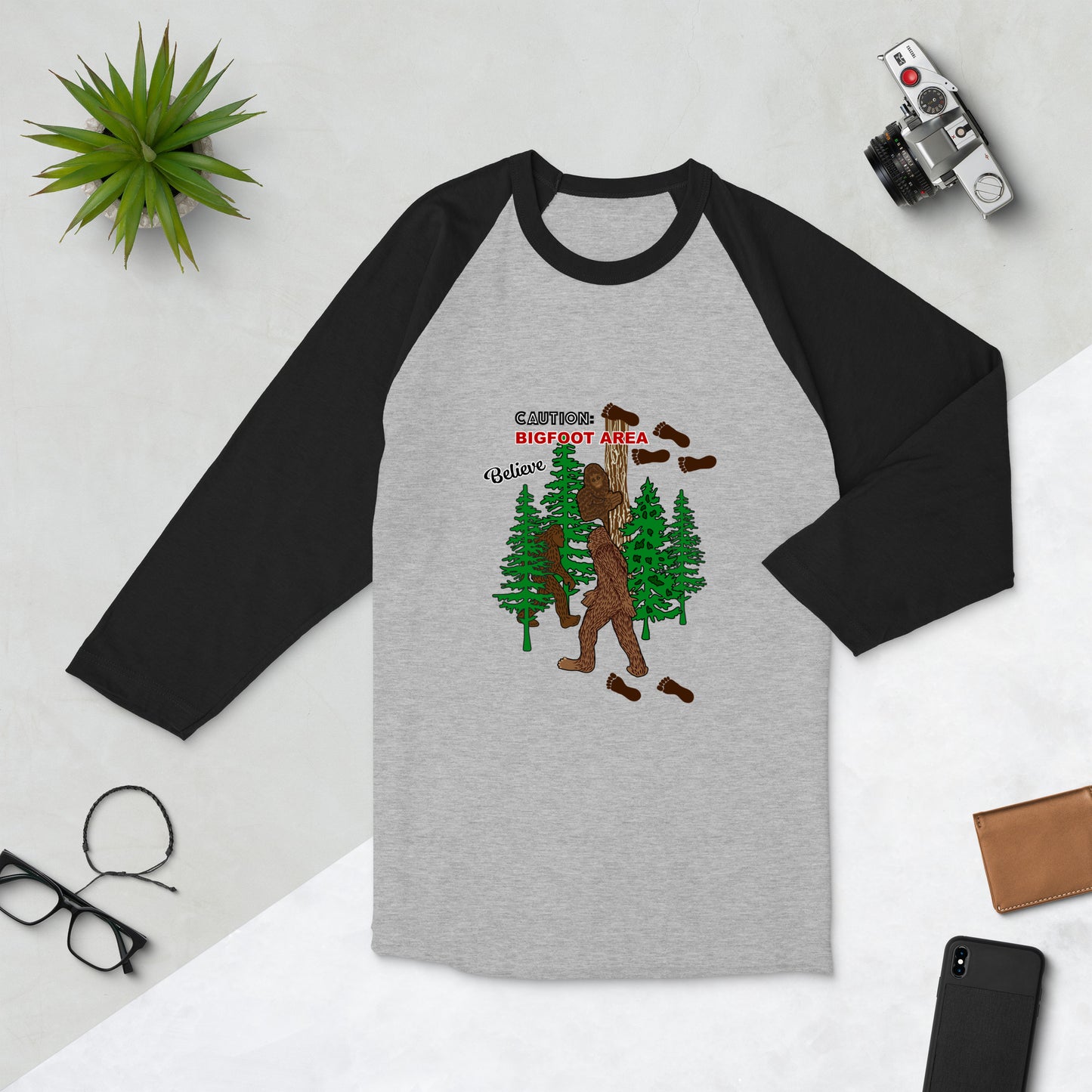 Big Foot 3/4 Sleeve Raglan Shirt