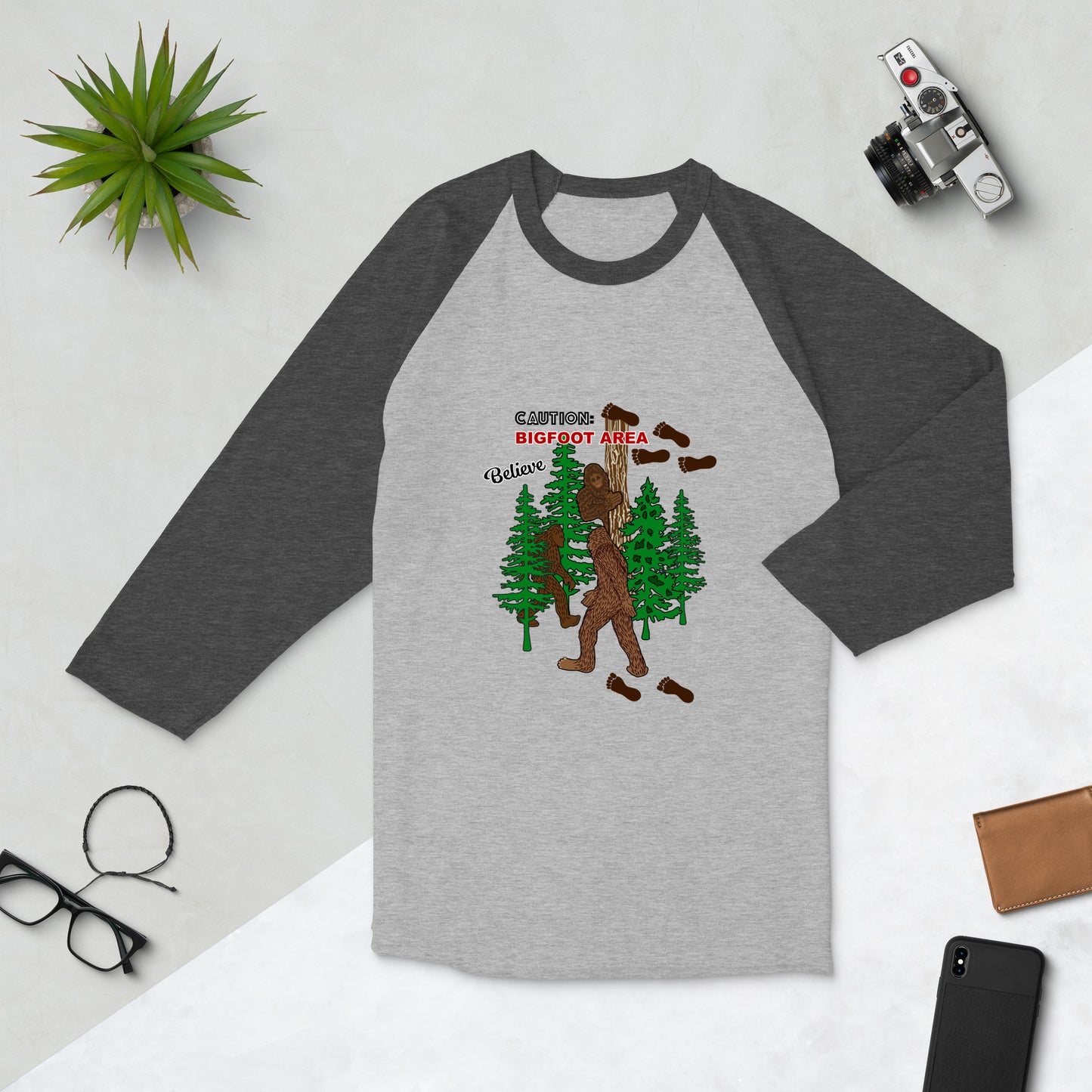 Big Foot 3/4 Sleeve Raglan Shirt