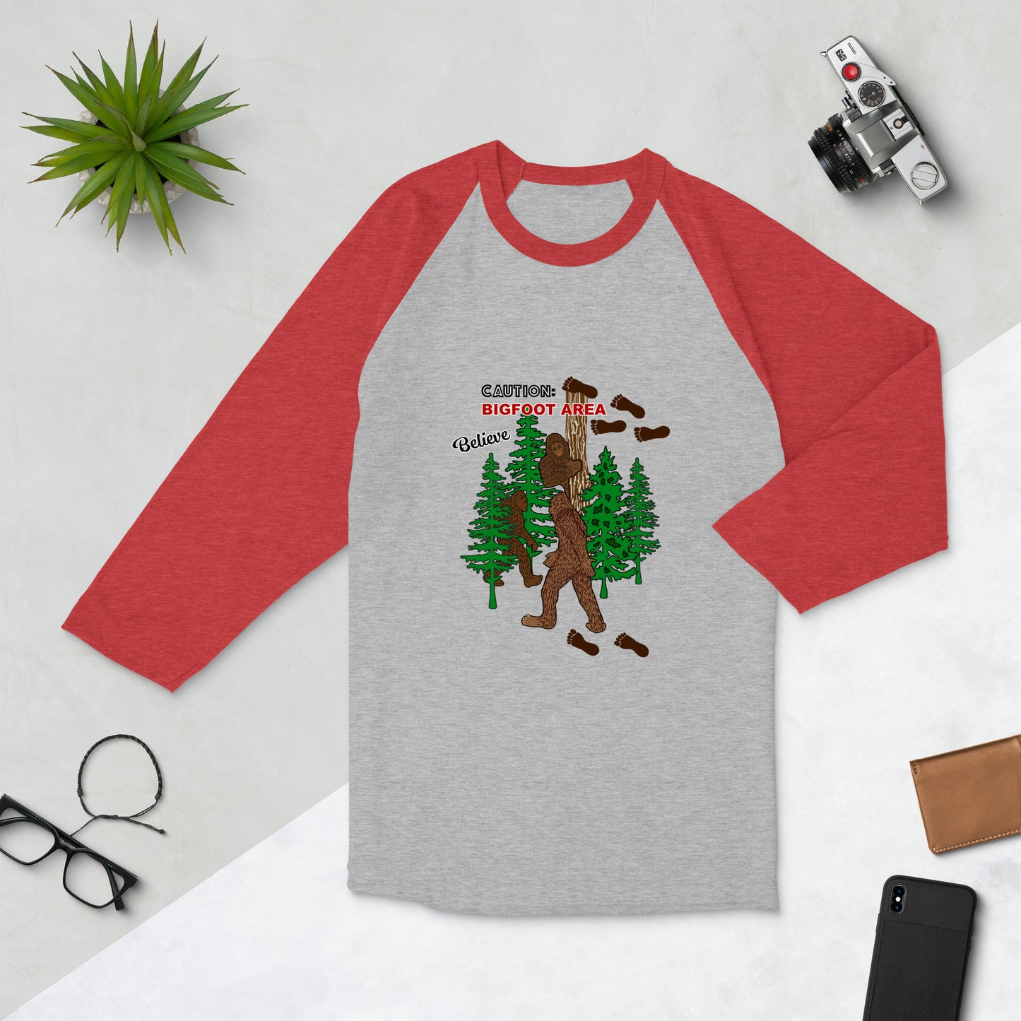 Big Foot 3/4 Sleeve Raglan Shirt