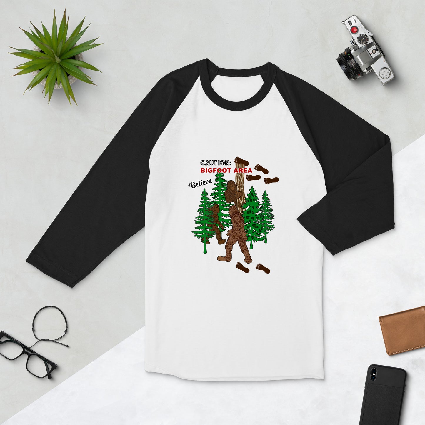 Big Foot 3/4 Sleeve Raglan Shirt