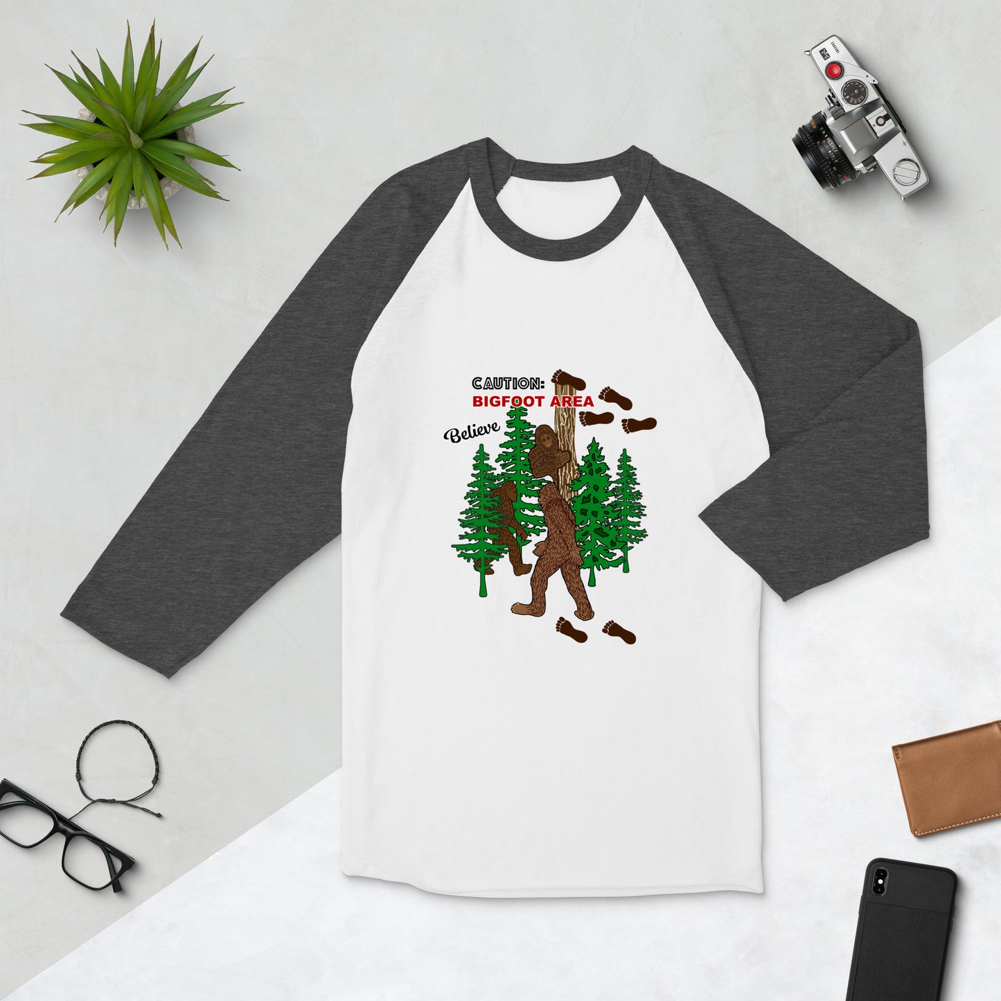 Big Foot 3/4 Sleeve Raglan Shirt