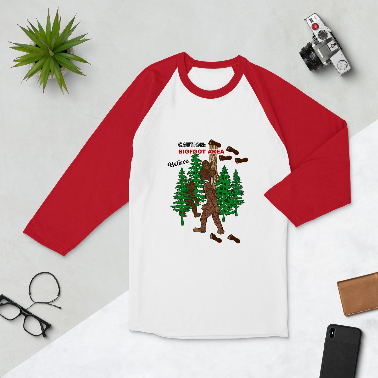 Big Foot 3/4 Sleeve Raglan Shirt