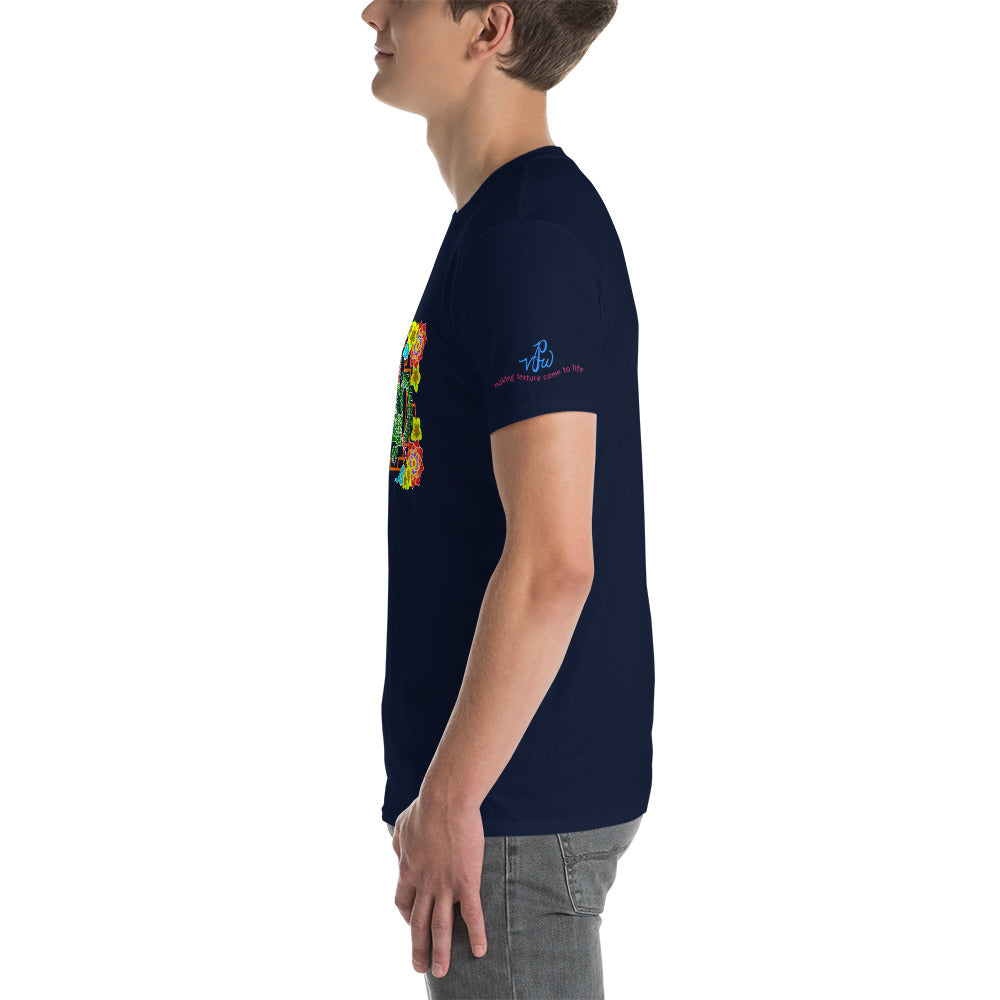 Floral Dragons Short-Sleeve (Front Design) Unisex T-Shirt