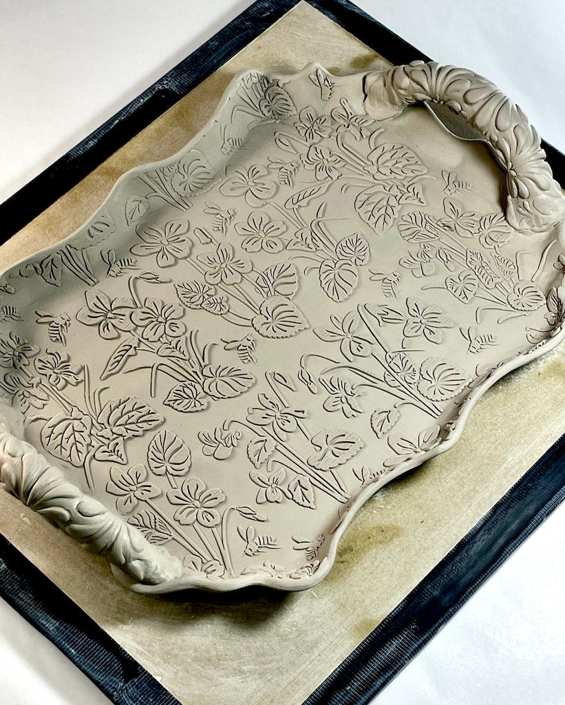 Violets Textured Rolling Pin