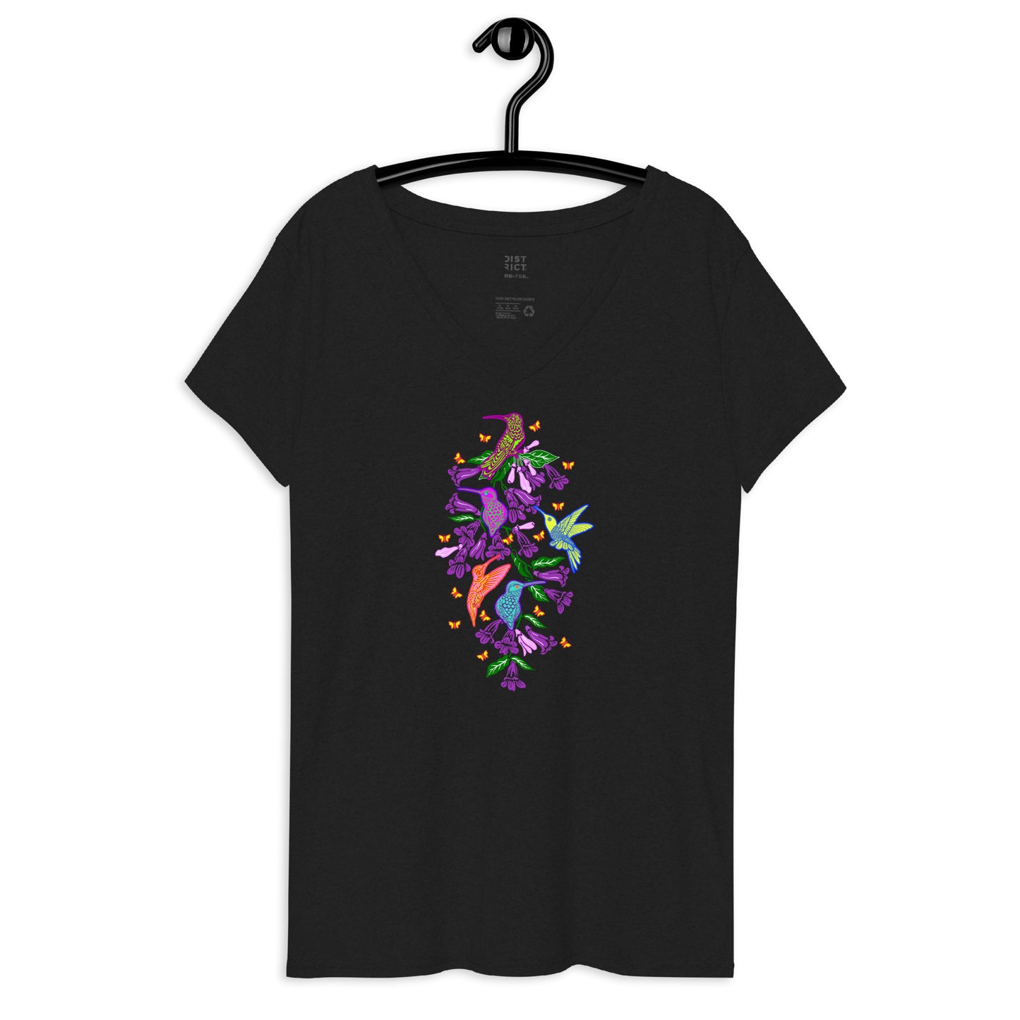 Hummingbirds Women’s Recycled V-Neck Tee