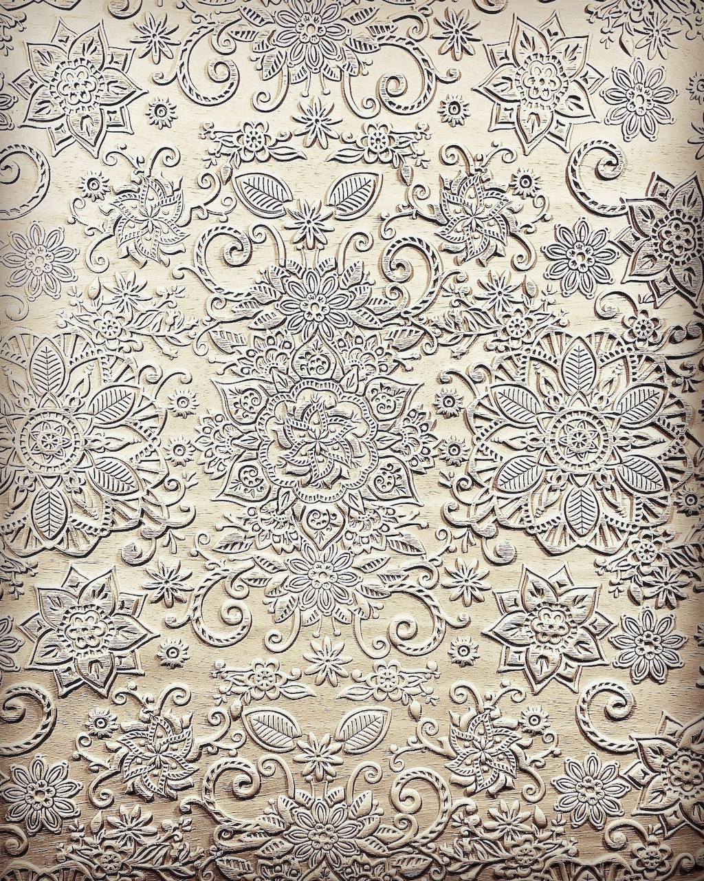 Mandala Garden Textured Rolling Pin