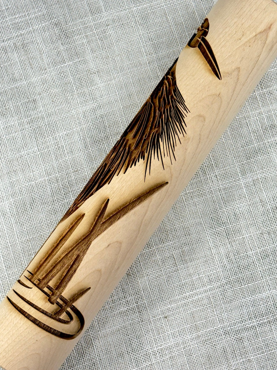Great Blue Heron (Single Large Image) Textured Rolling Pin