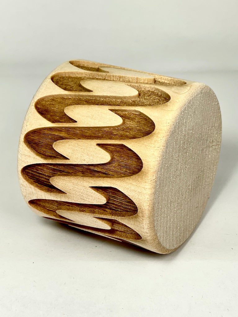 2" S-Curves Textured Rolling Pin
