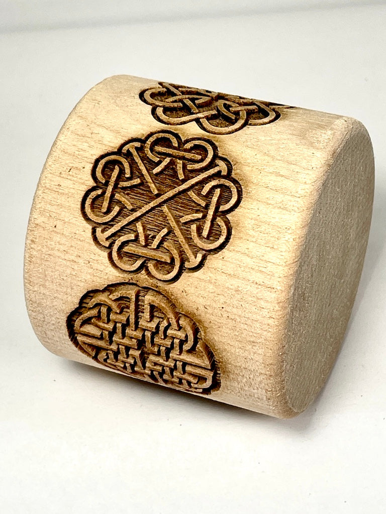 2" Large Celtic Knots Textured Rolling Pin