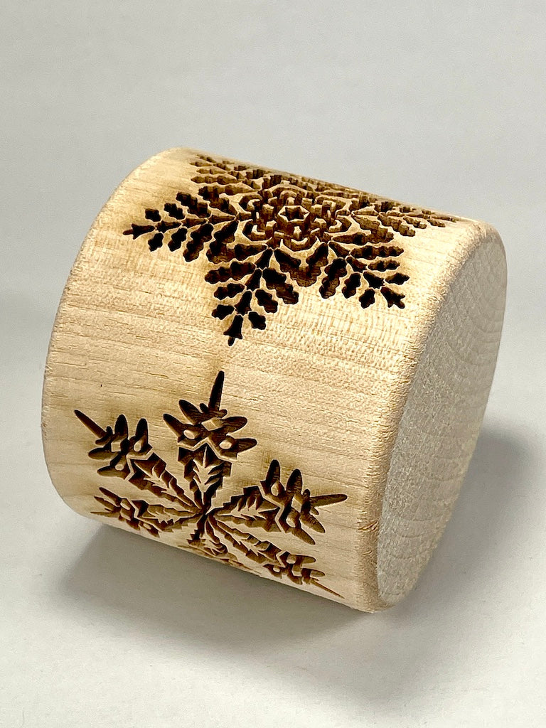 2" Snowflakes Textured Rolling Pin