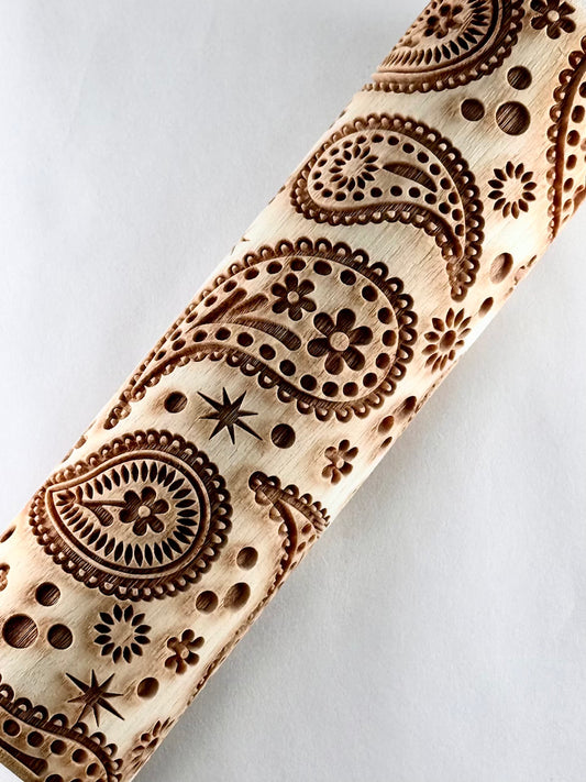 Paisley 7"  Textured Rolling Pin