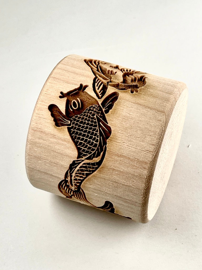 2" Koi Fish Textured Rolling Pin