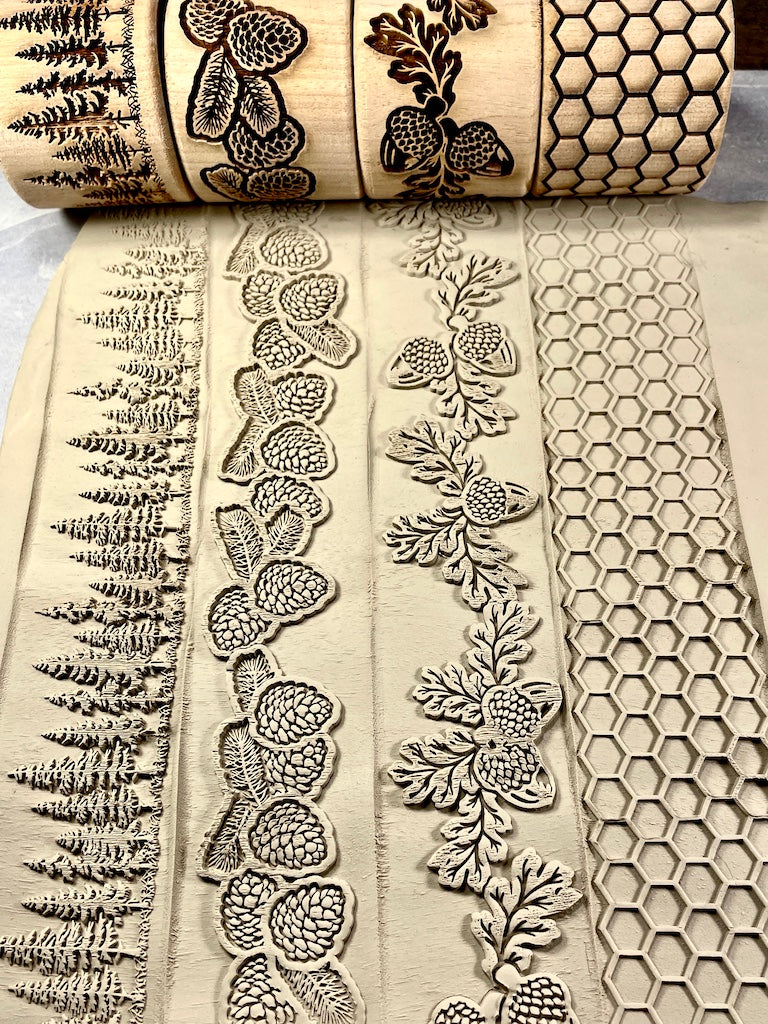 2" Trees Textured Rolling Pin