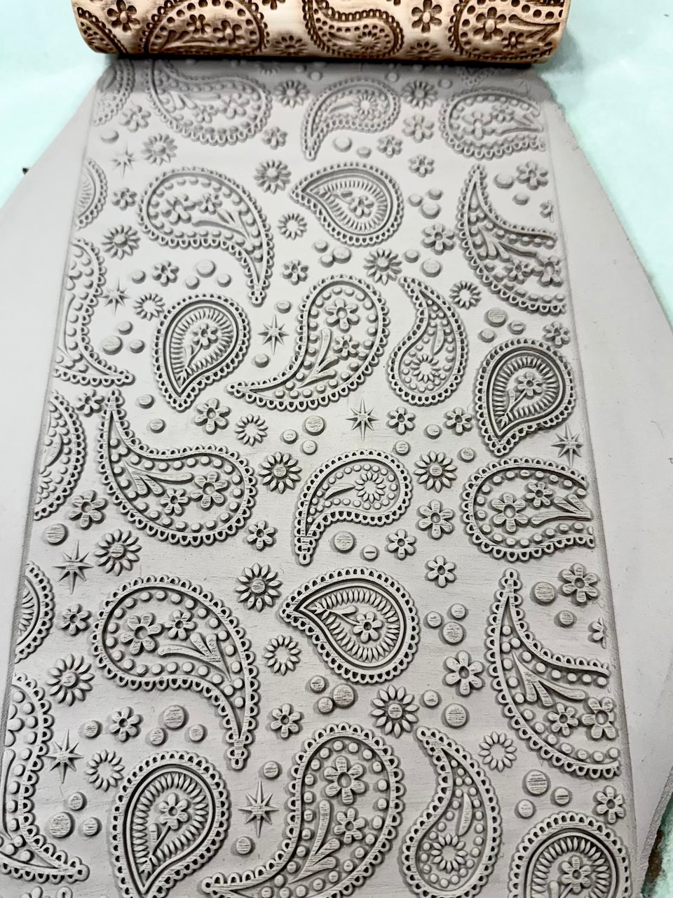 Paisley 7"  Textured Rolling Pin