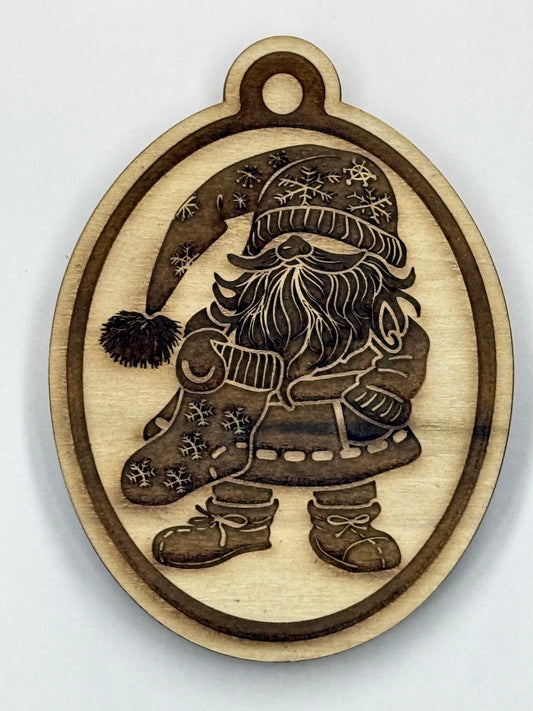 Ornament (Santa Gnomes: Gnome with Stocking)- Stamp