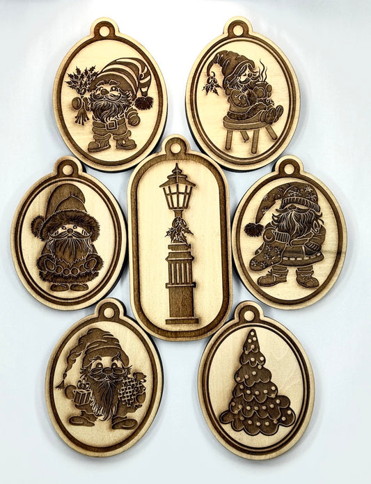 Santa Gnomes Collection (Stamp Ornament Bundle #2, 4 pcs)- Stamp Bundle