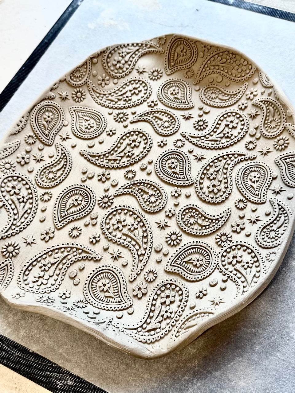 Paisley 7"  Textured Rolling Pin