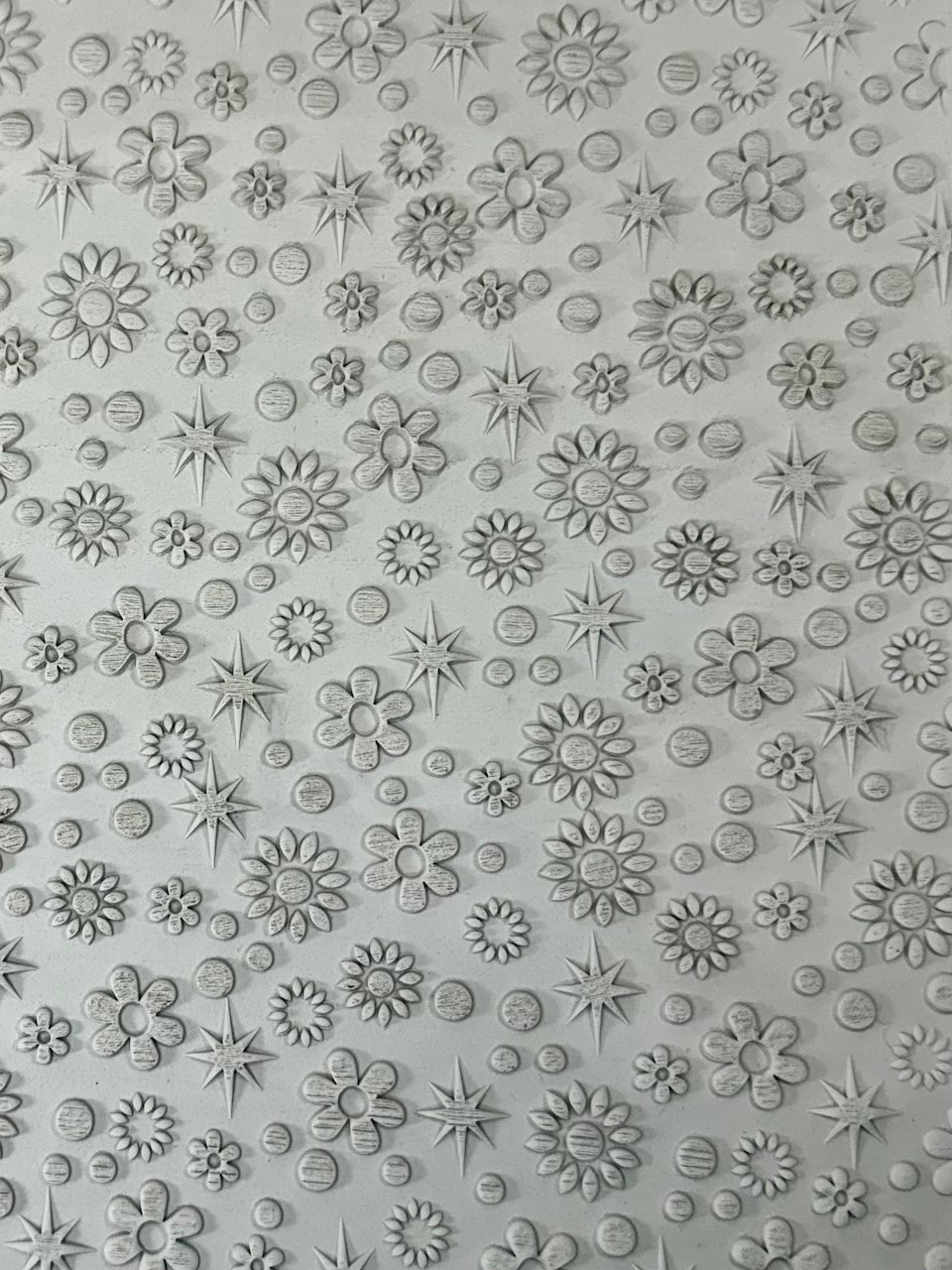 Paisley coordinated (flowers & stars) Textured Rolling Pin
