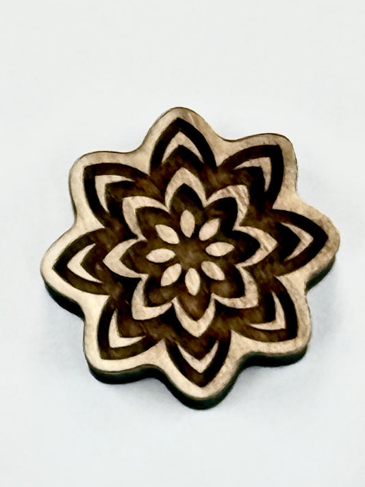 Flower Power medium star shape Stamp