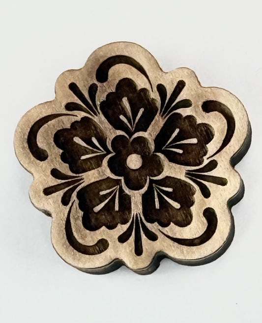 Dutch Design - Delft Flower with swirls - Stamp