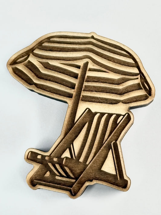 Beach Vibes (Beach Chair with Umbrella)- Stamp