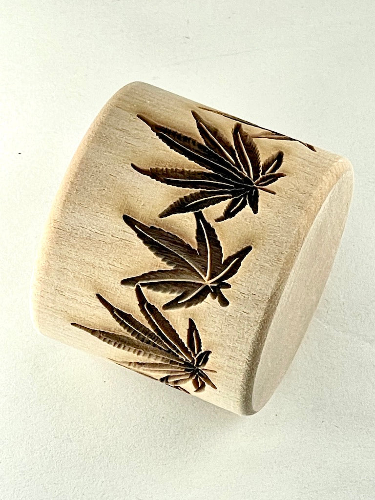 2" Cannabis Textured Rolling Pin