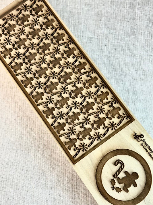 Gingerbread Men & Candy Canes Textured Mug Plank