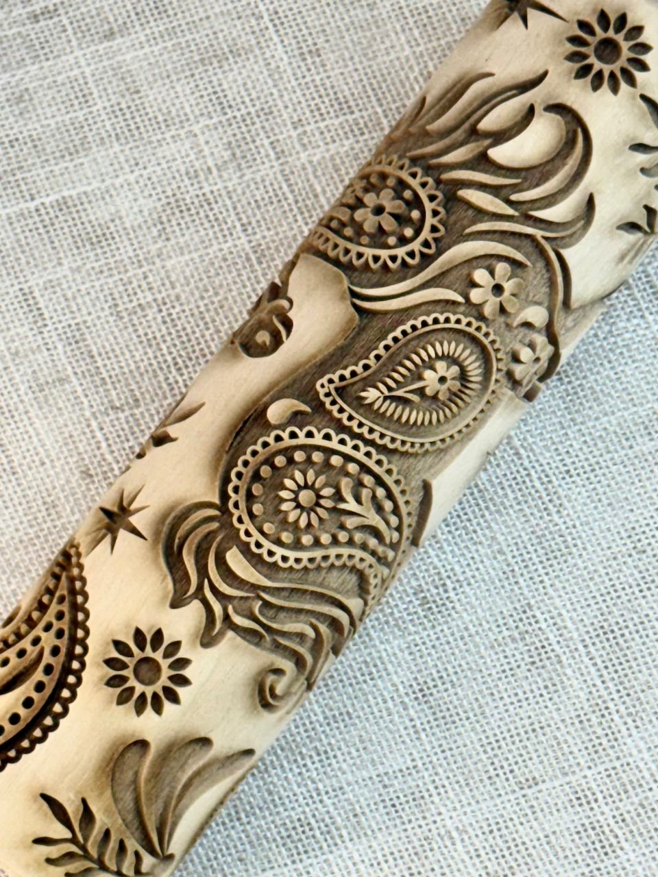 7" Paisley Pony Textured Rolling Pin