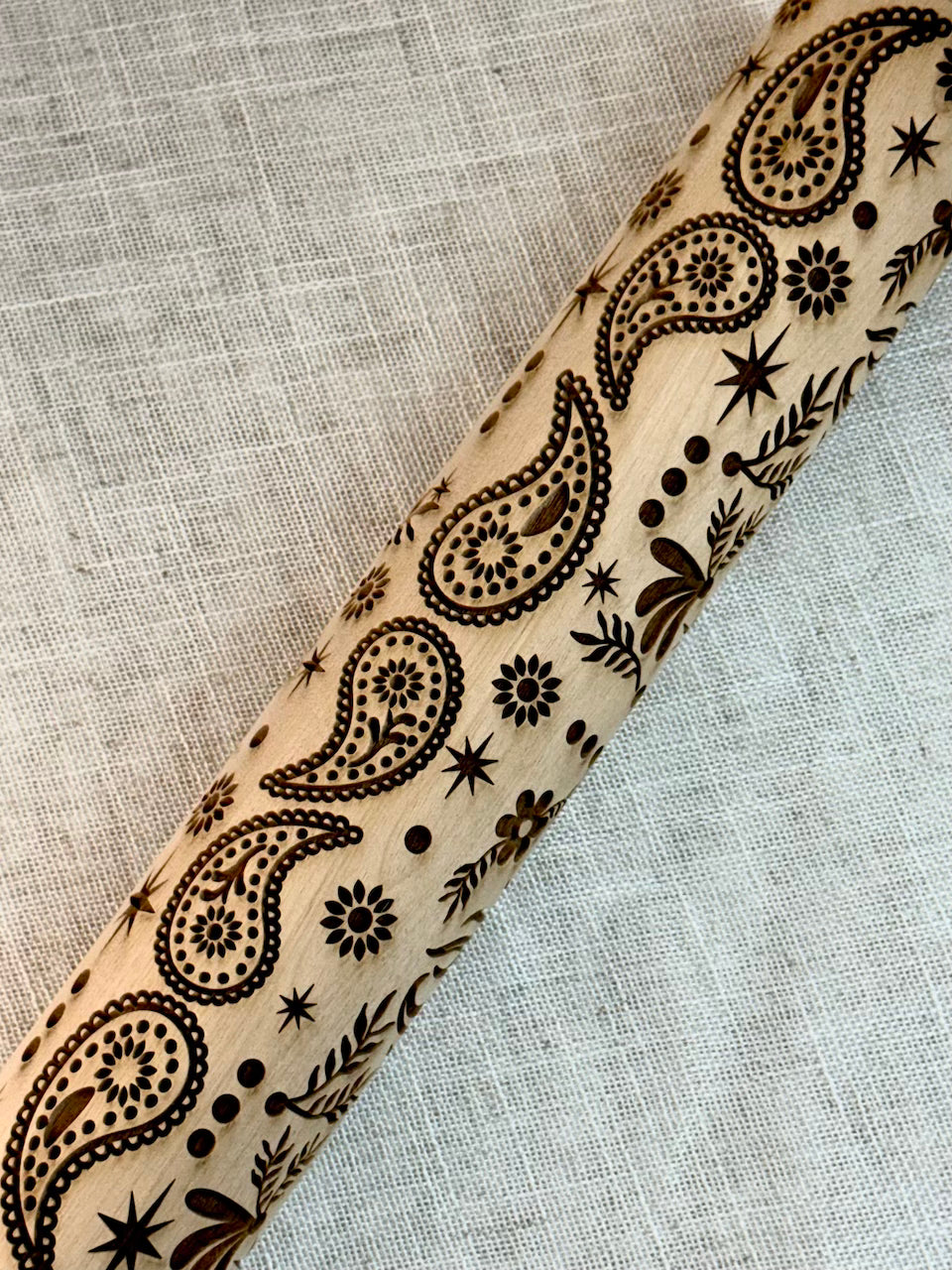 Paisley Pony Textured Rolling Pin