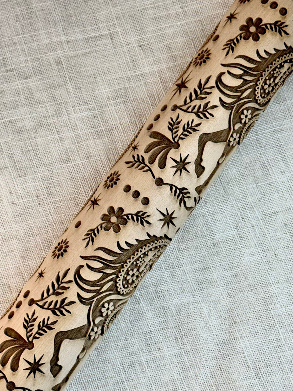 Paisley Pony Textured Rolling Pin