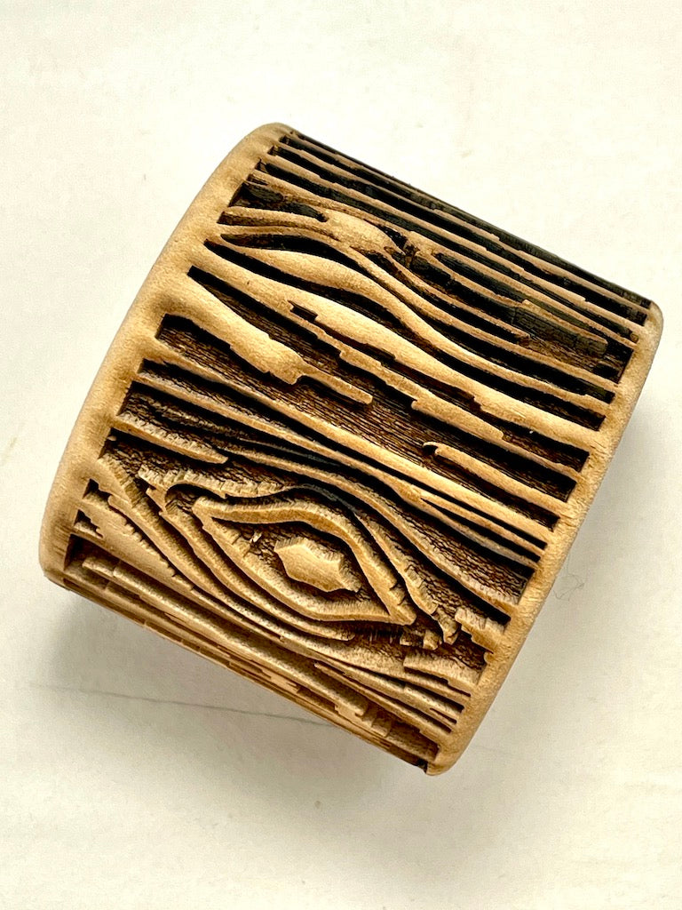 2" Wood Grain Textured Rolling Pin