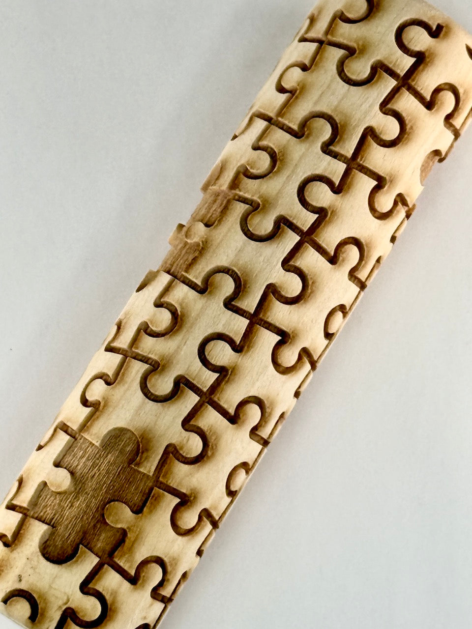 7" Jigsaw Puzzle (Large) Textured Rolling Pin