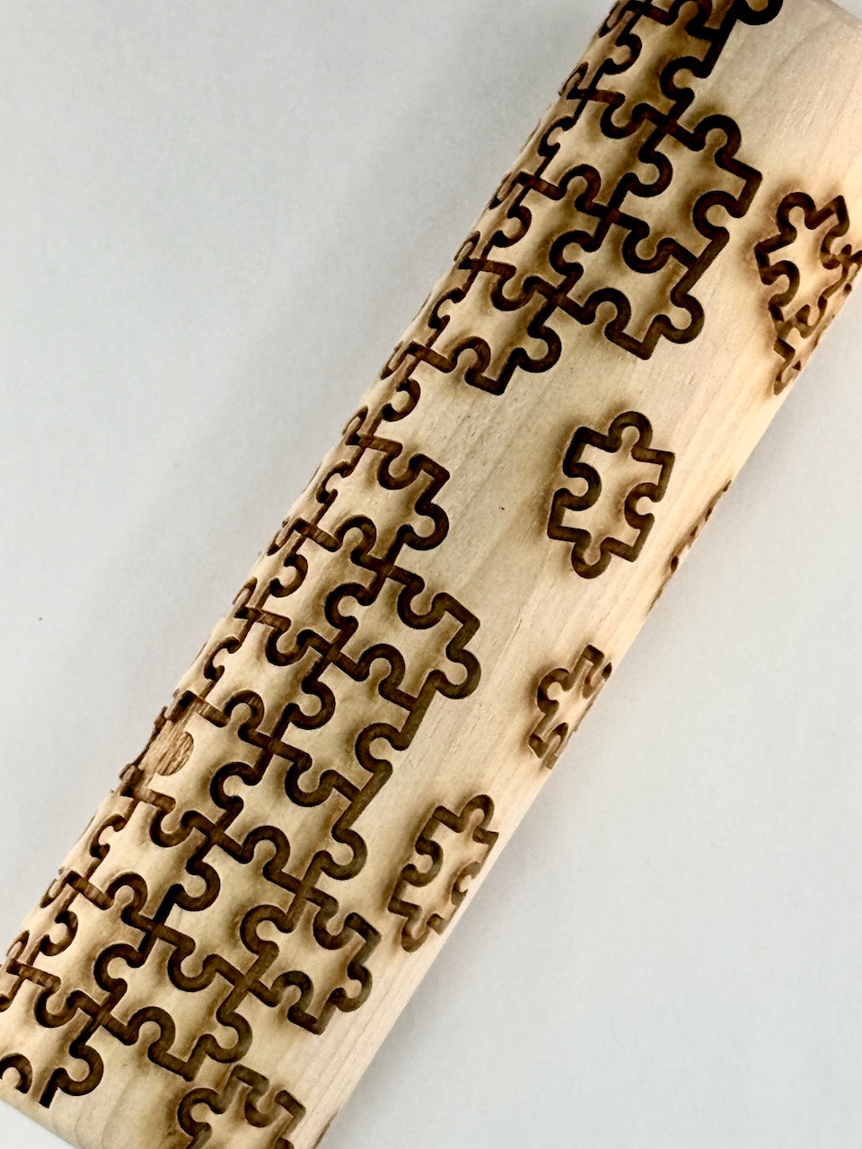 7" Jigsaw Puzzle (In Process) Textured Rolling Pin
