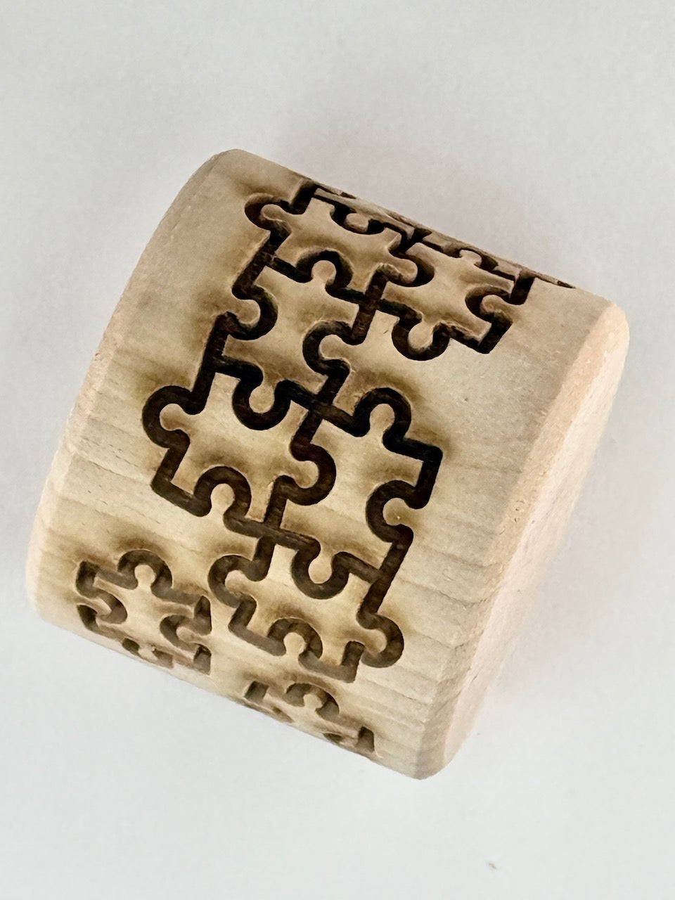 2" Jigsaw Puzzle Textured Rolling Pin