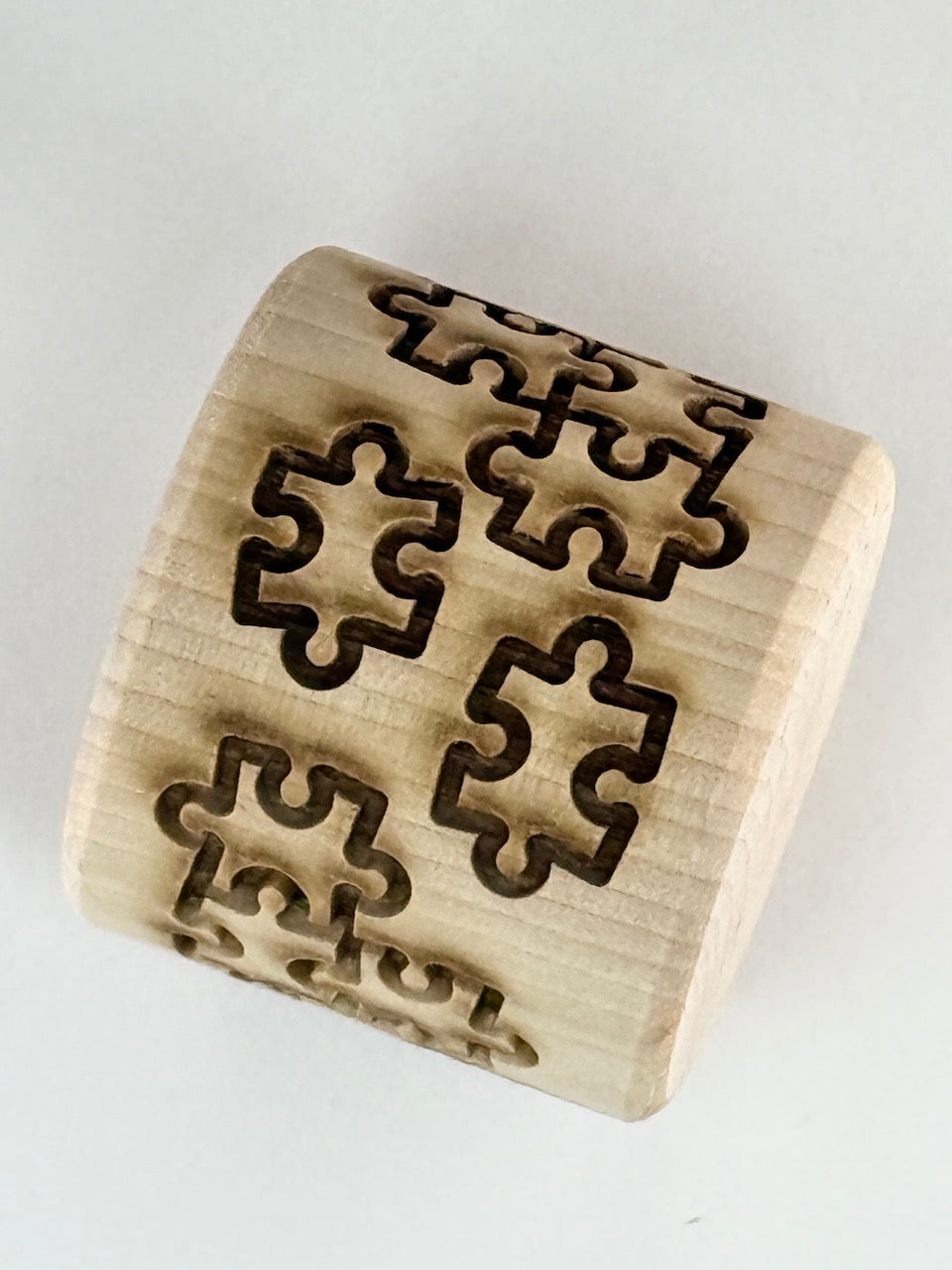 2" Jigsaw Puzzle Textured Rolling Pin