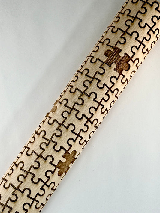 Jigsaw Puzzle (Large) Textured Rolling Pin