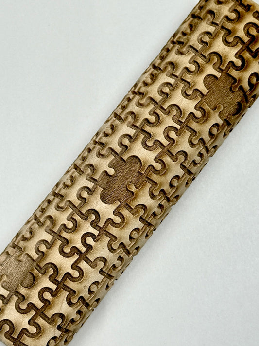 7" Jigsaw Puzzle (Small) Textured Rolling Pin