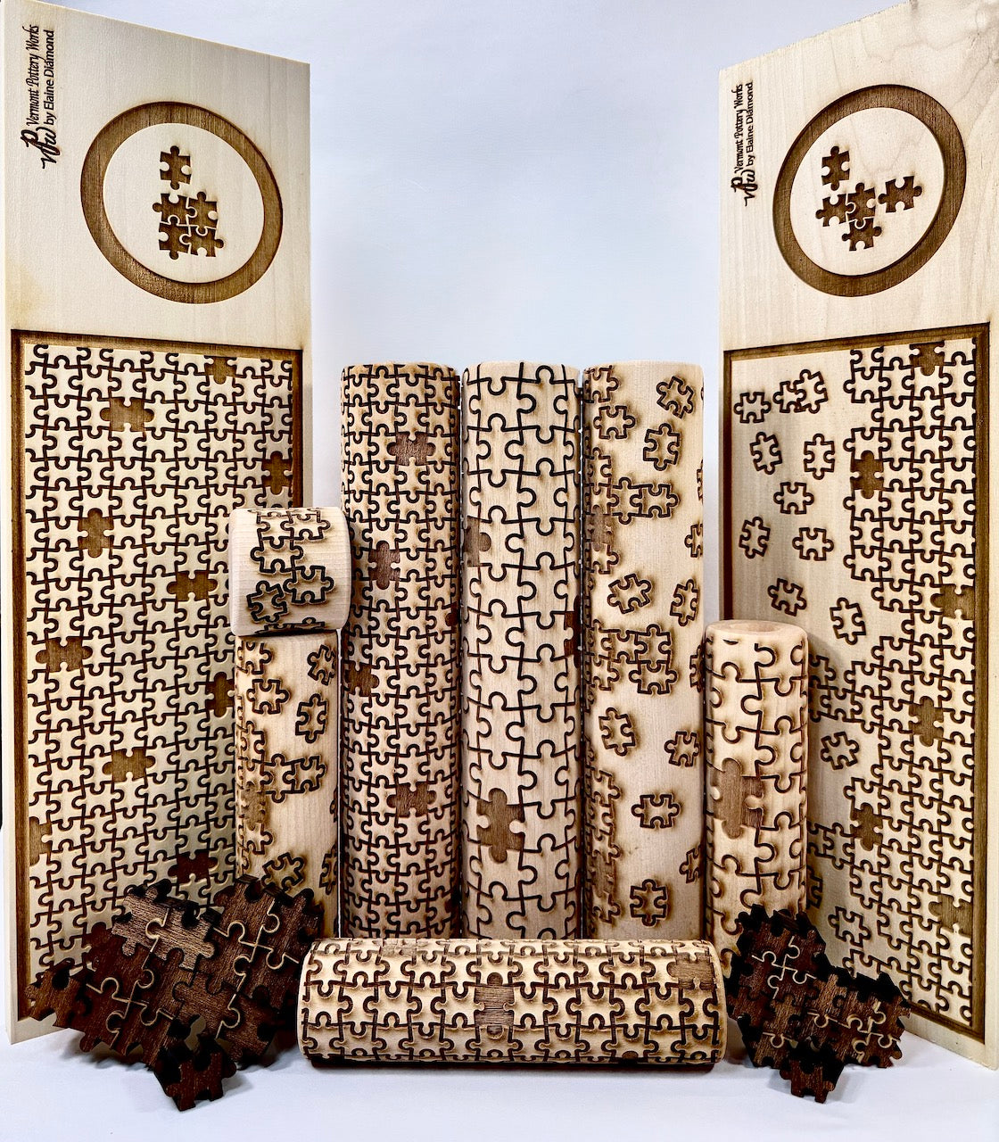 Jigsaw Puzzle (Small) Textured Rolling Pin