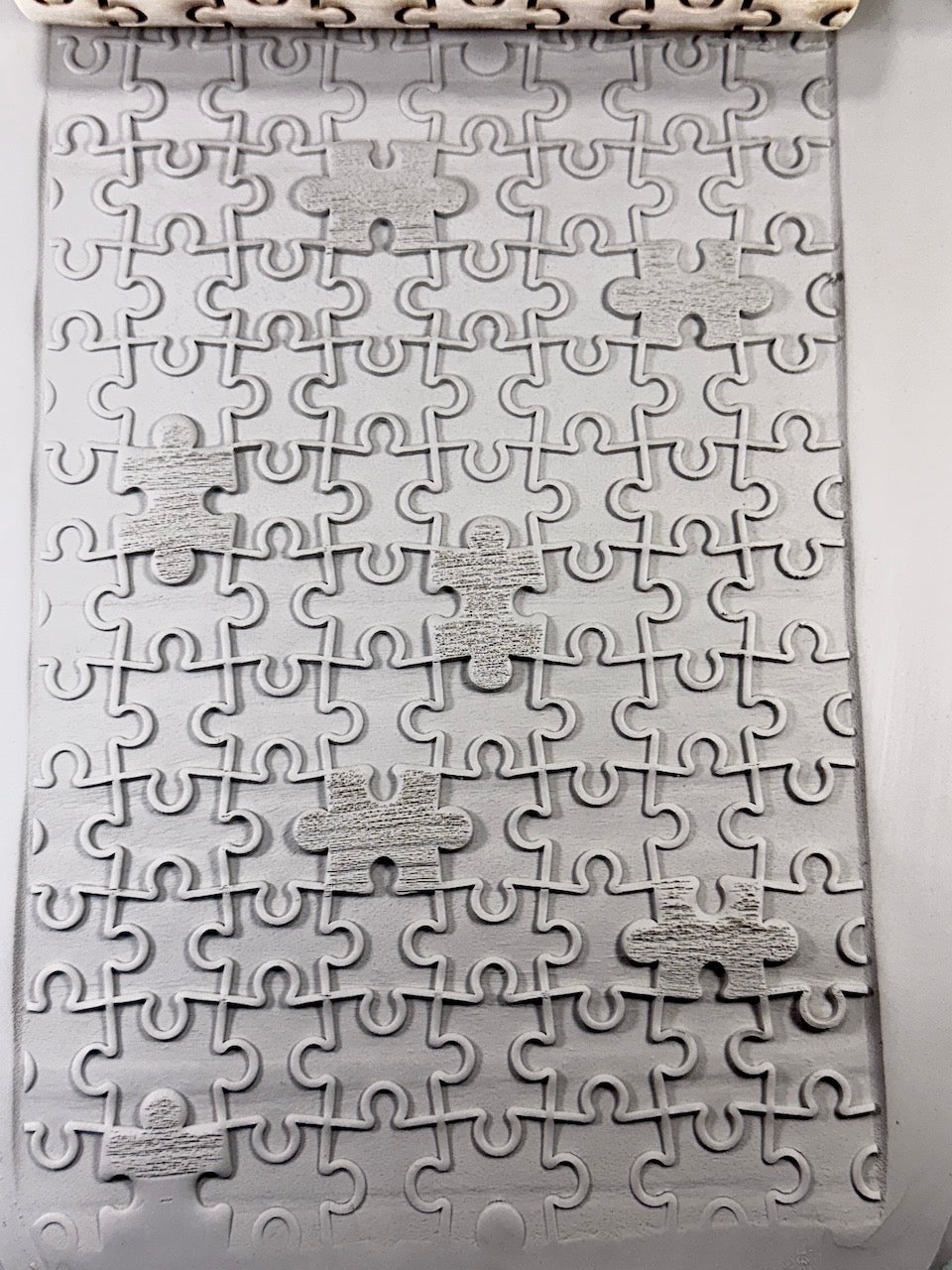 7" Jigsaw Puzzle (Large) Textured Rolling Pin
