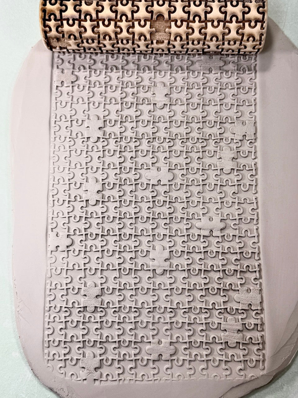 7" Jigsaw Puzzle (Small) Textured Rolling Pin