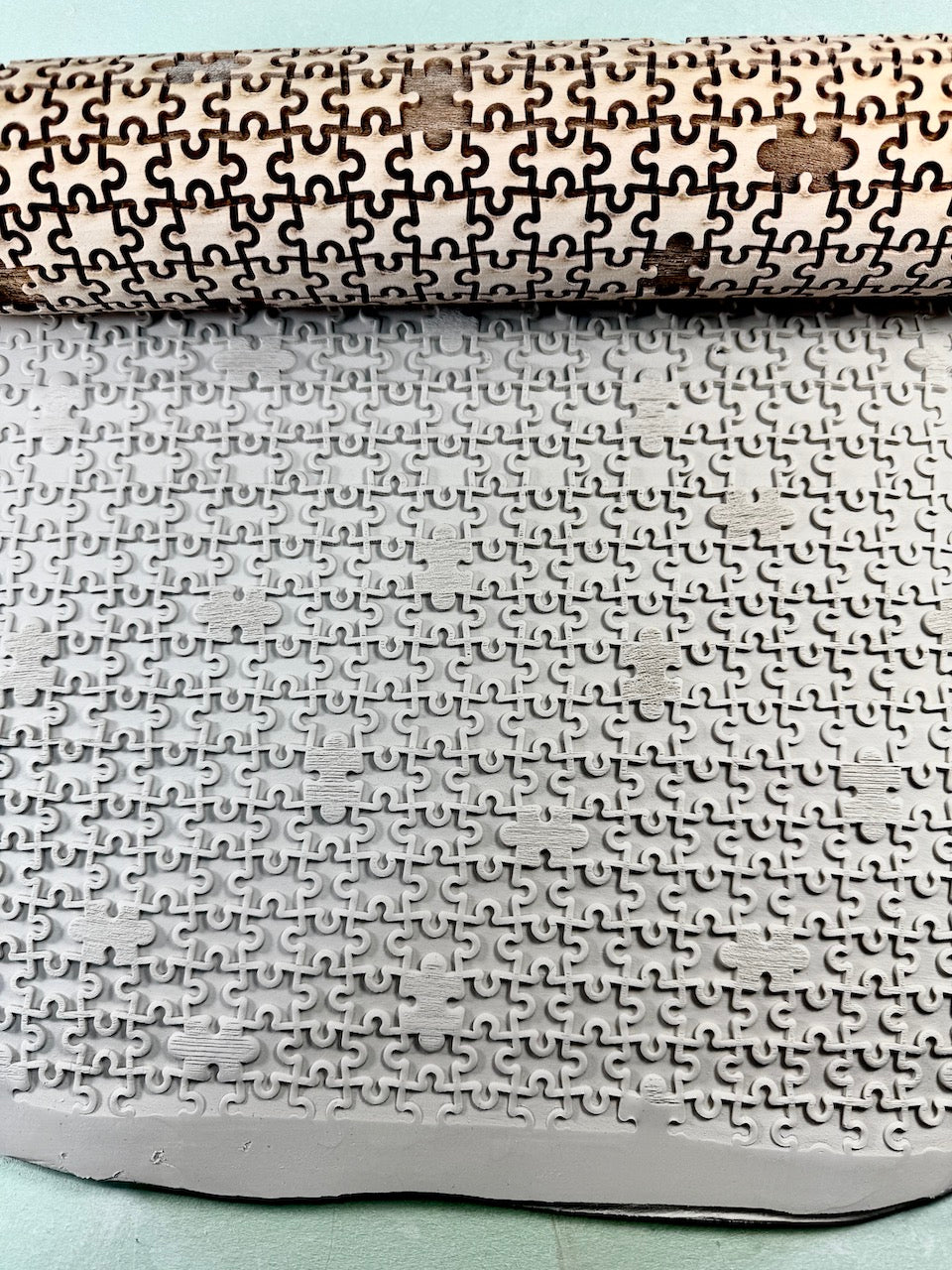Jigsaw Puzzle (Small) Textured Rolling Pin