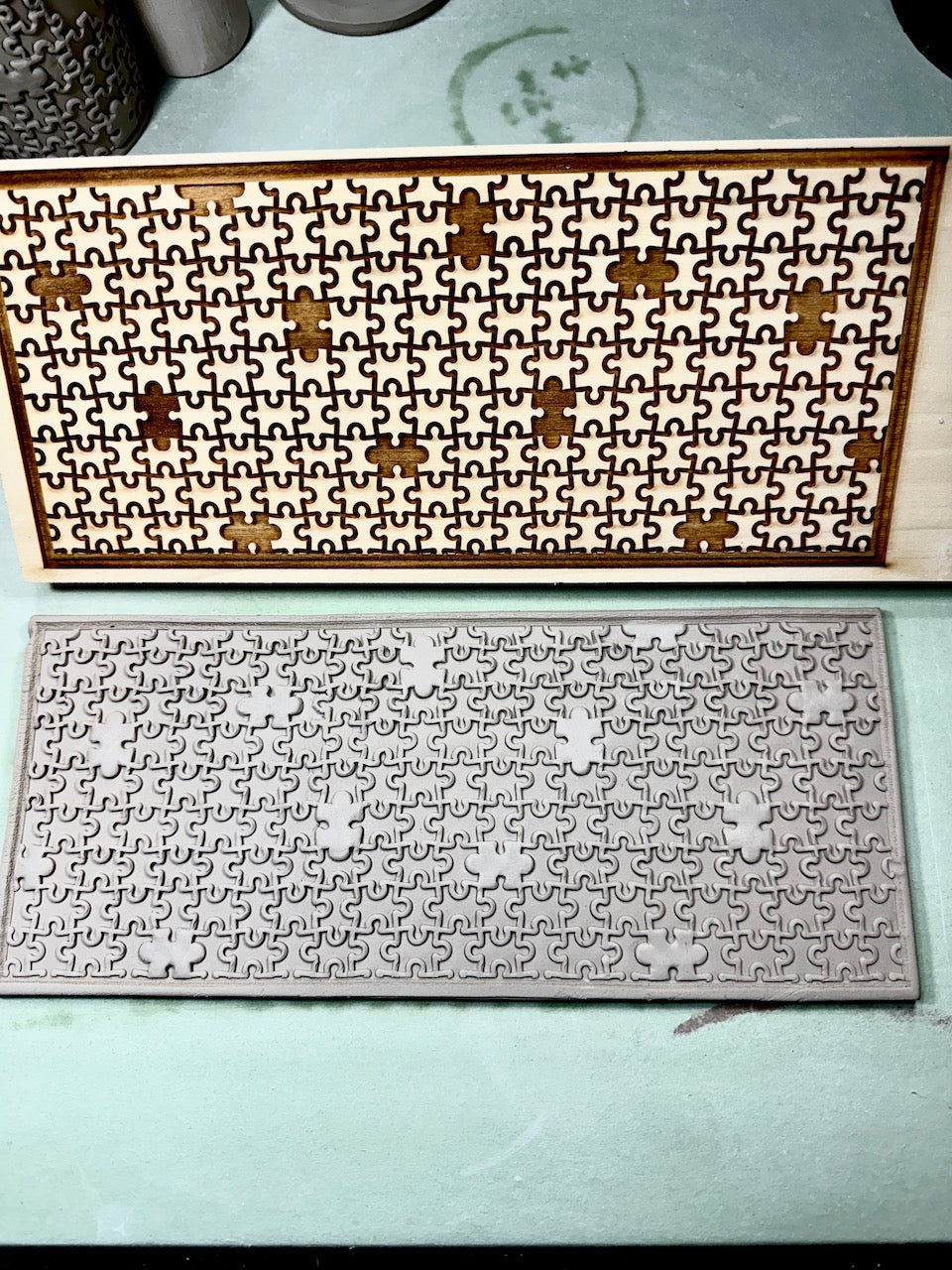 Jigsaw Puzzle (Small) Textured Mug Plank