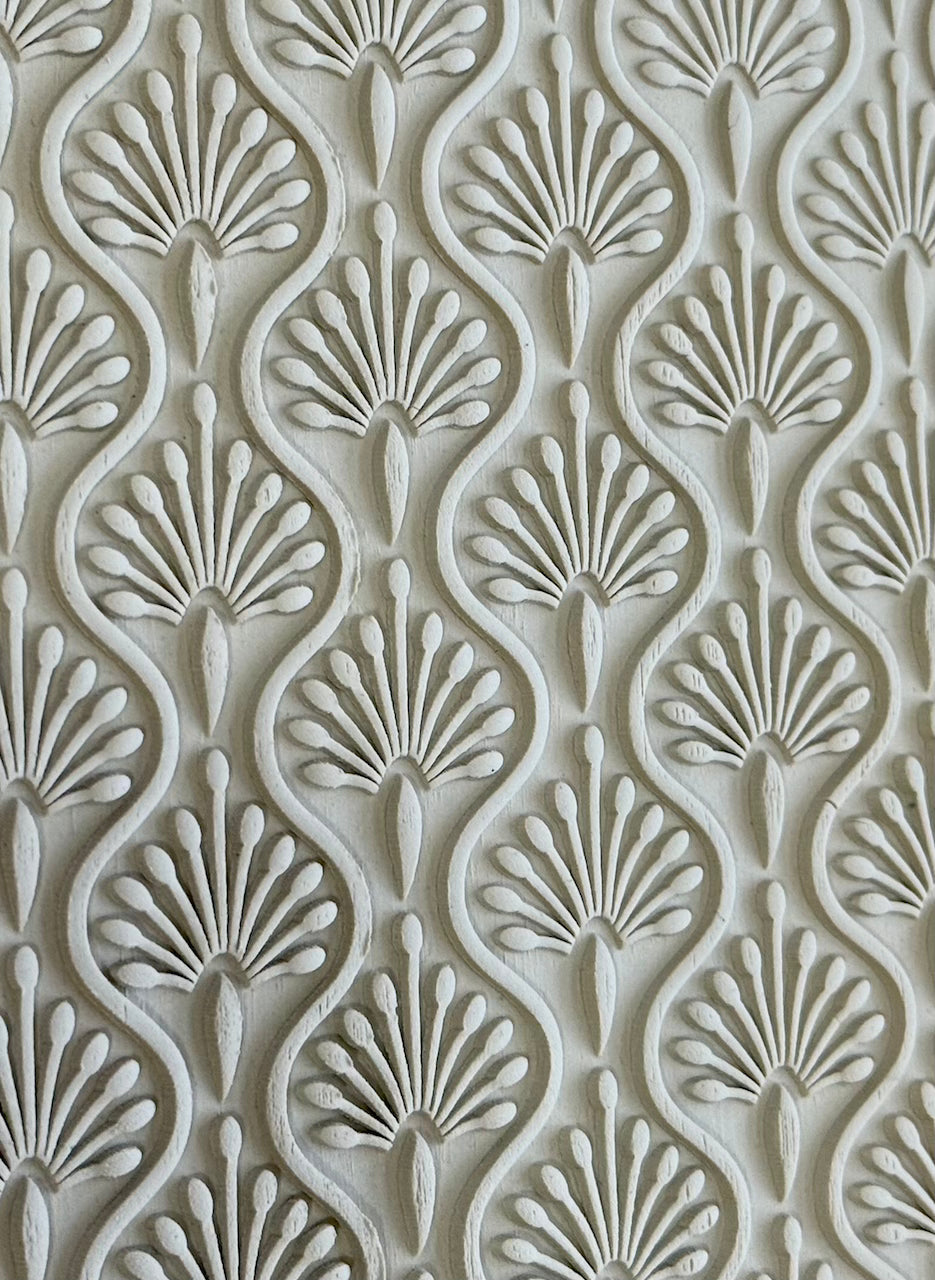 7" Art Deco (Bud Vase) Textured Rolling Pin