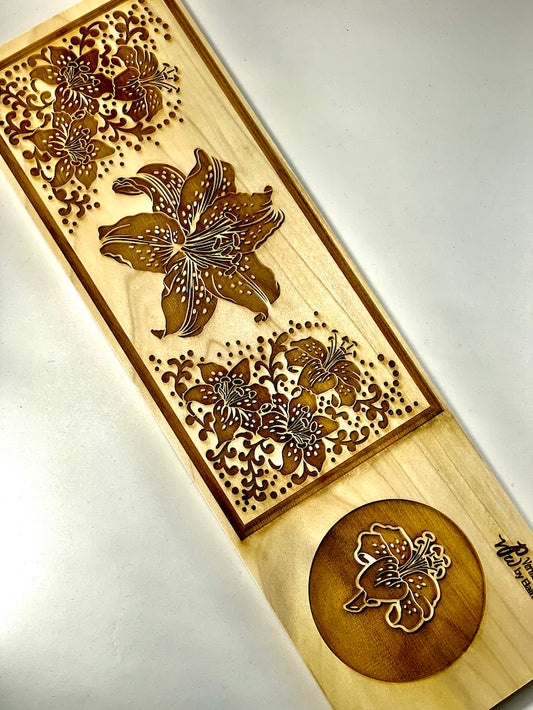 Tiger Lily (Detailed) Textured Mug Plank