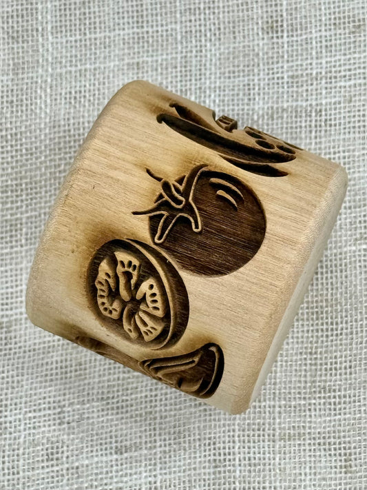 2" Veggies Textured Rolling Pin