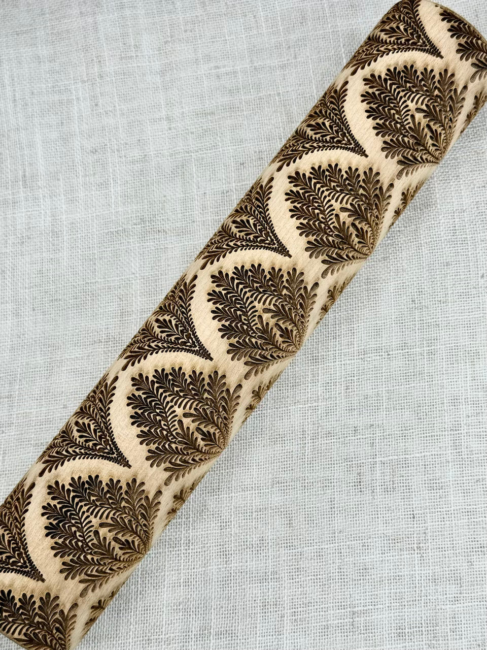 Art Deco (Leaf Fan) Textured Rolling Pin