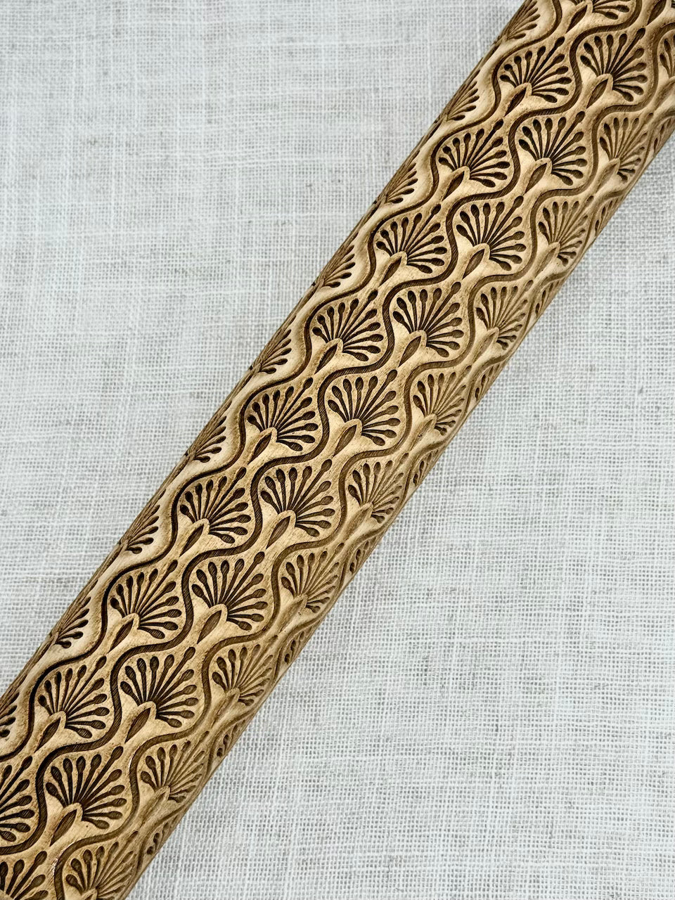 Art Deco (Bud Vase) Textured Rolling Pin