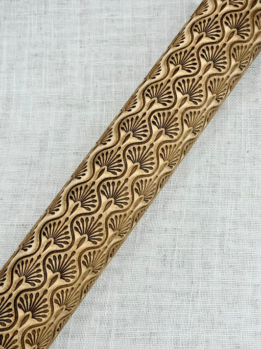Art Deco (Bud Vase) Textured Rolling Pin