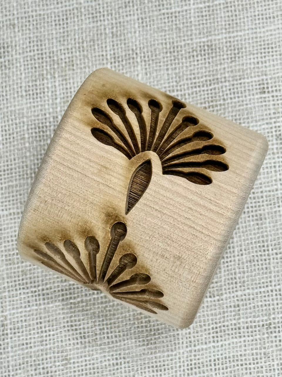 2" Art Deco (Bud Vase) Textured Rolling Pin